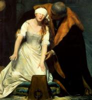 Paul Delaroche - The Execution of Lady Jane Grey detail